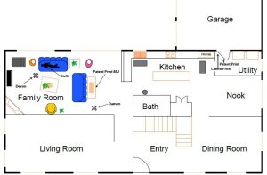 Floor plan of the Routier home